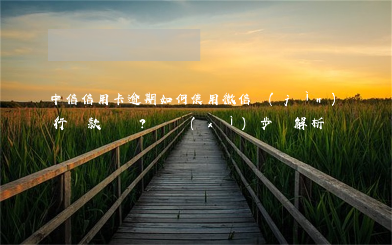 中信信用卡逾期如何使用微信進(jìn)行還款？詳細(xì)步驟解析